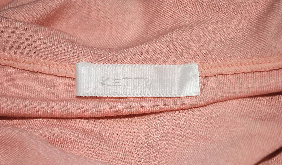 [KETTY] Katty cut and sewn knitted blouse salmon pink M old clothes 