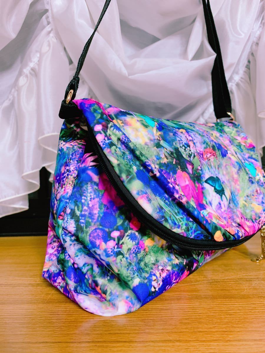 レスポートサック LeSportsac 蜷川実花 ニナデジ ショルダーバッグ バッグ mika 鞄 コラボ 限定 レスポ フラダンス ハワイ 絵画 ハワイアン_画像4