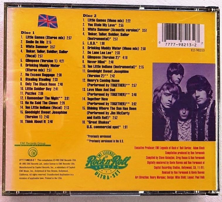 【送料無料】60年代英国バンド ザ・ヤードバーズ[The Yardbirds Little Ggames Sessions ＆ More]2枚組 全32曲 LED ZEPPLIN ジミー・ペイジ
