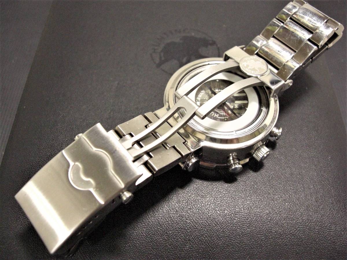  illusion. excellent article!100ps.@? limitated production! regular price approximately 25 ten thousand jpy . ultimate profit white titanium & ratchet type compass & Divers chronograph wristwatch Hunting World 