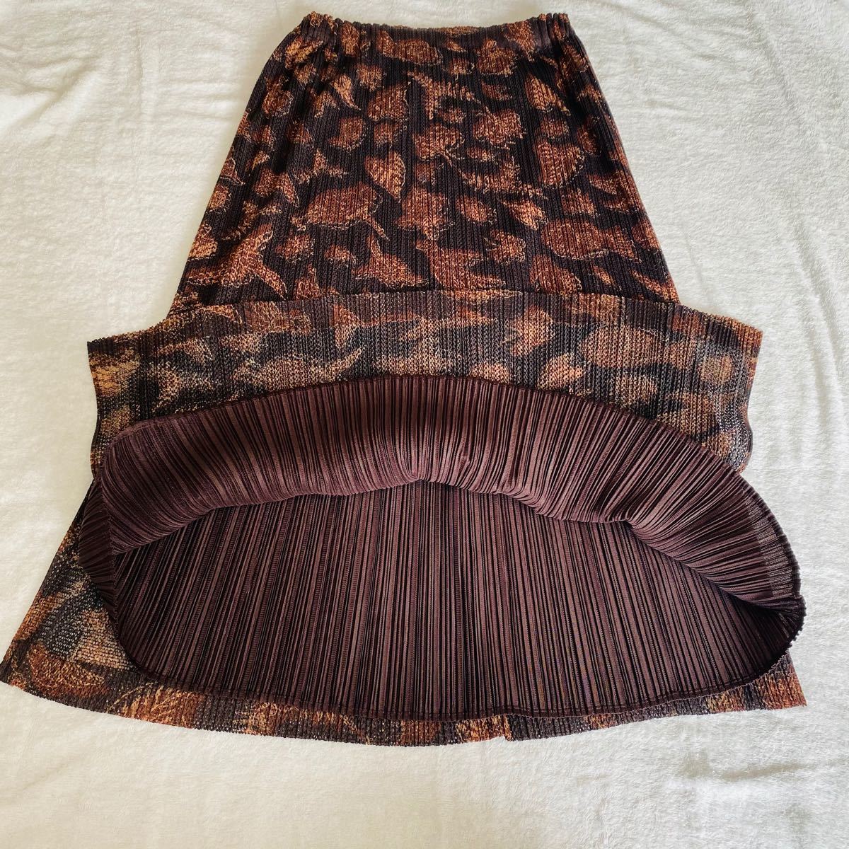 美品】PLEATS PLEASE 総柄ロングスカート サイズ3(L相当) 鳥柄|Yahoo