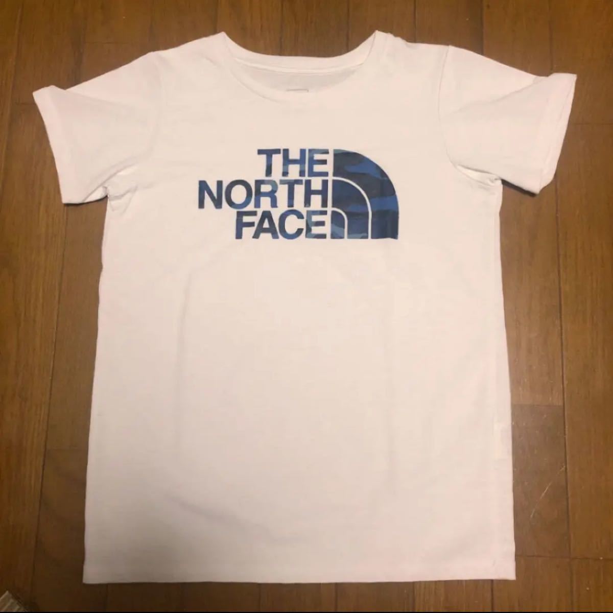 THE NORTH FACE ブルー迷彩 ノースフェイス ロゴ Tシャツ