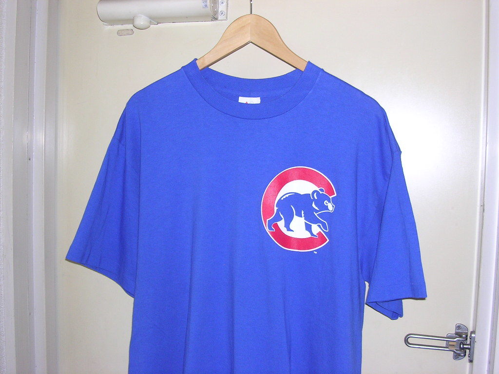 美品 90s USA製 Majestic MLB Chicago Cubs #21 SOSA Tシャツ XL vintage old カブス サミー ソーサ ナンバリングの画像1