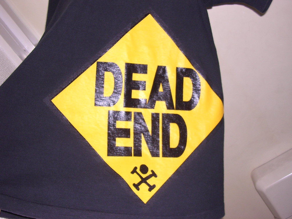 90s USA製 fruit of the loom DEAD END Tシャツ L 黒 vintage old_画像7