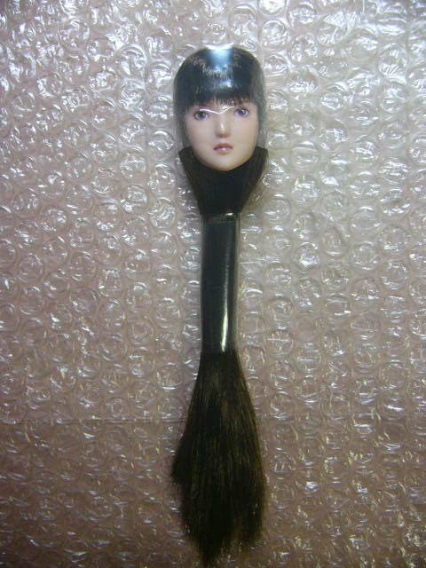  rare rare 1/6 beautiful young lady real head doll custom private person paint goods 0B