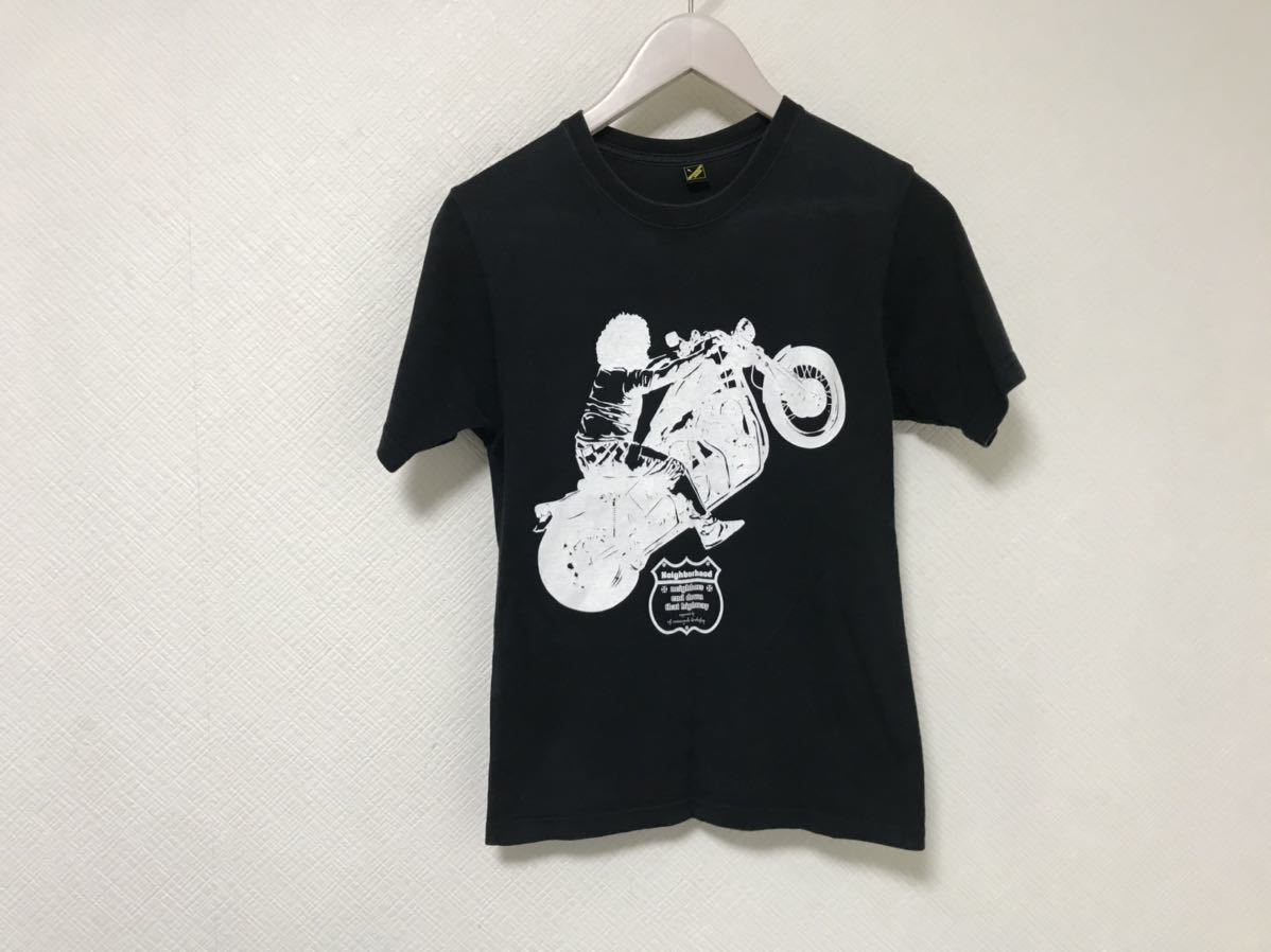 本物ネイバーフッドneighborhoodコットン半袖Tシャツスーツ黒ブラック旅行トラベルビジネスメンズ_画像1