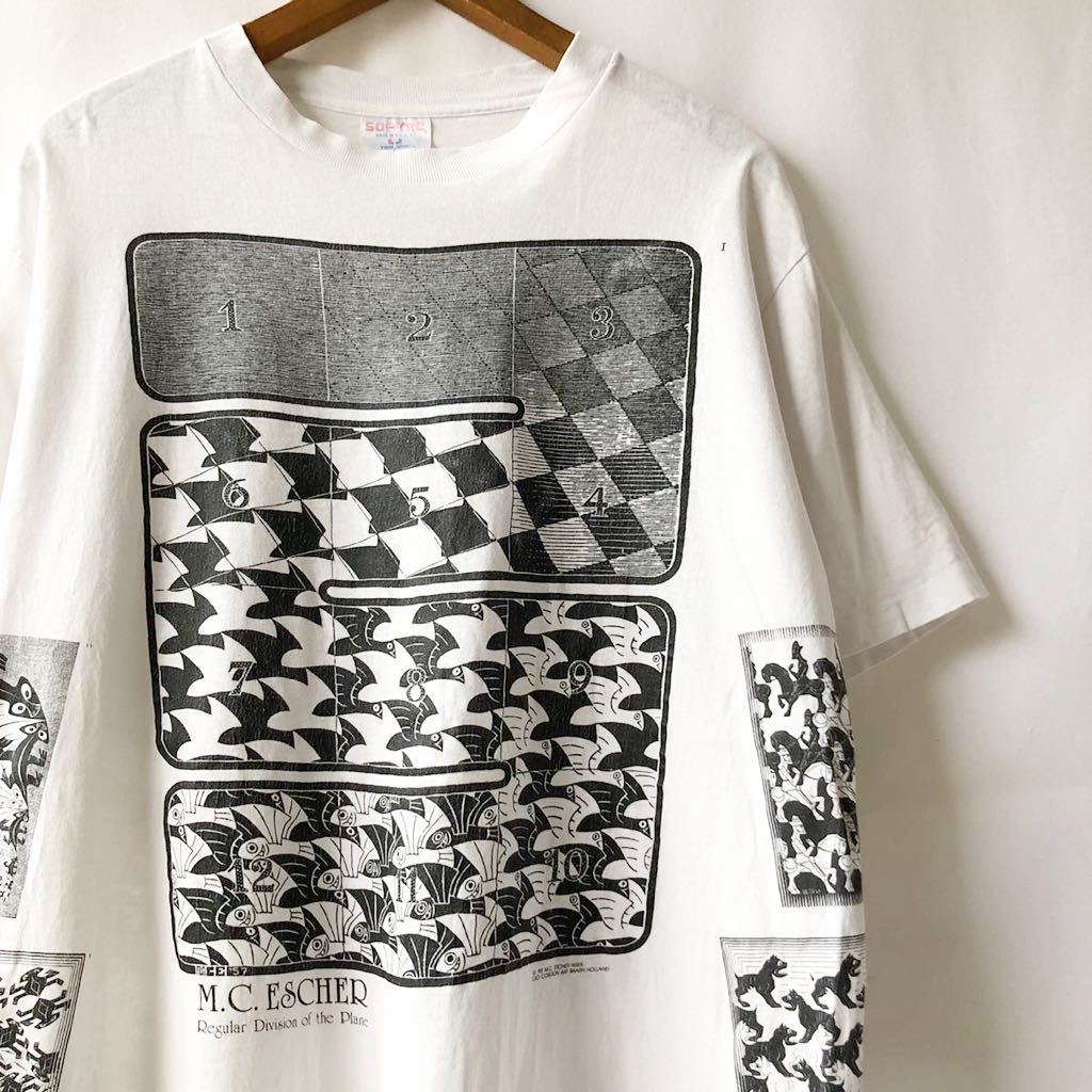 Yahoo!オークション - レア! 90s MC ESCHER マルチ Tシャツ L