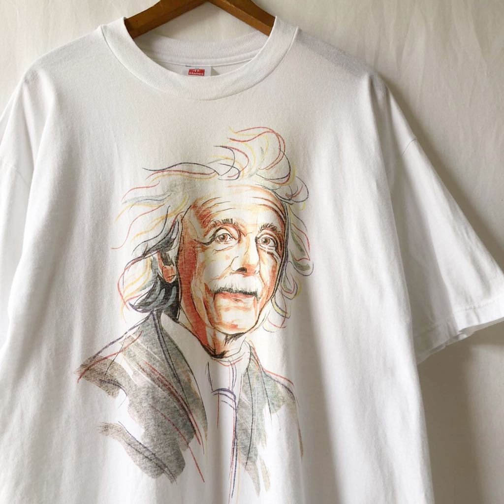 90's Albert Einstein アインシュタイン アート Tシャツ-