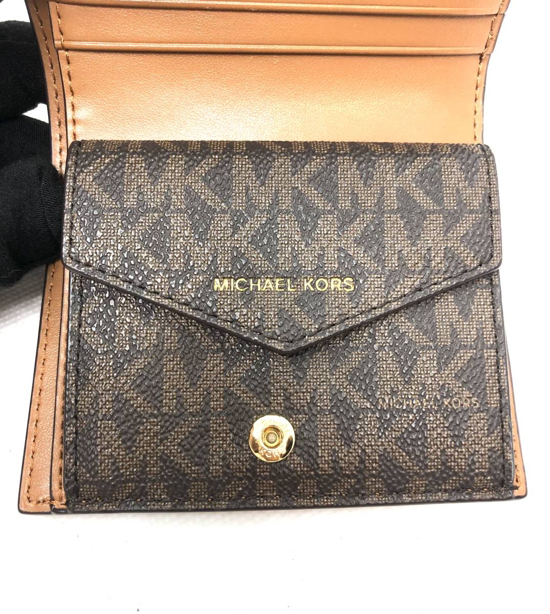 極美品★マイケルコース MICHAEL KORS★2つ折り 財布 ダークブラウン ウォレット_画像3