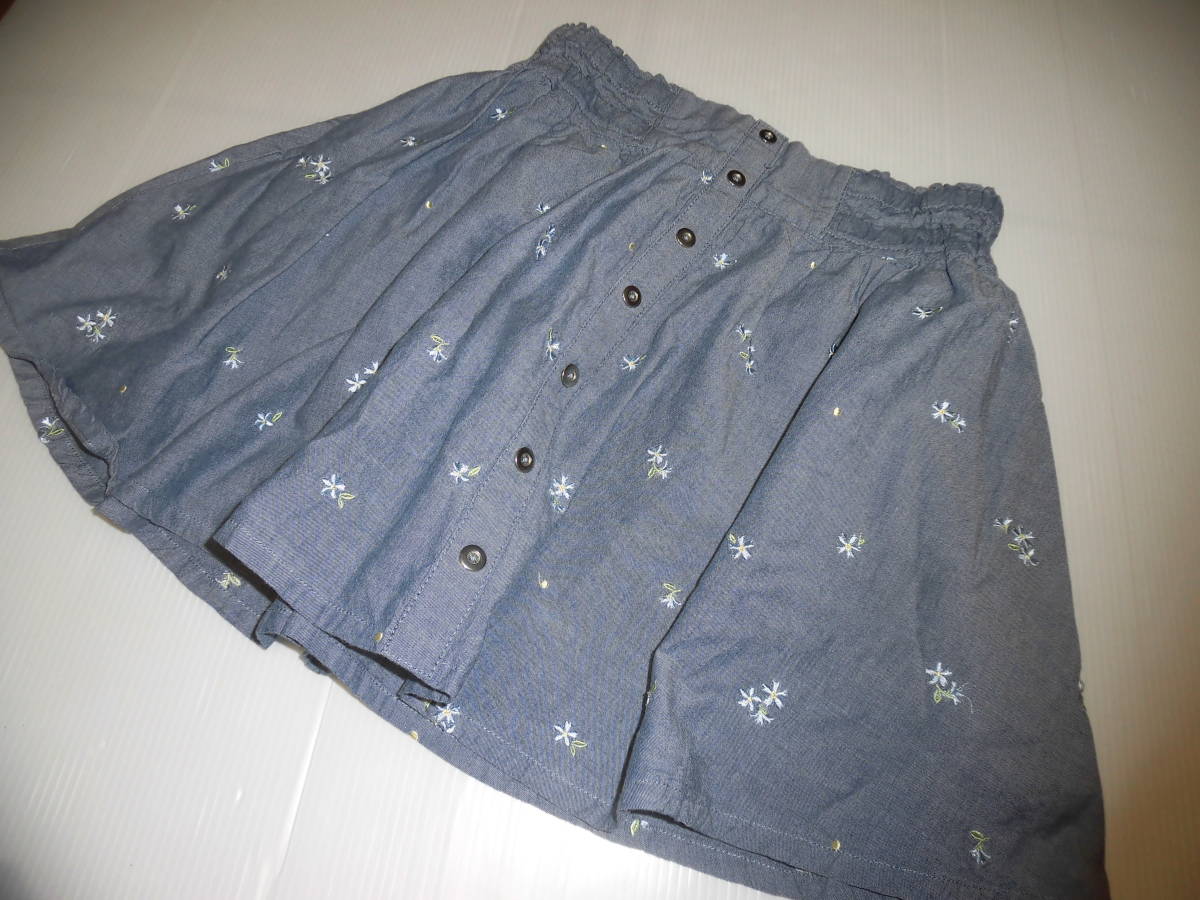 150! Pom Ponette!. flower embroidery soft skirt *