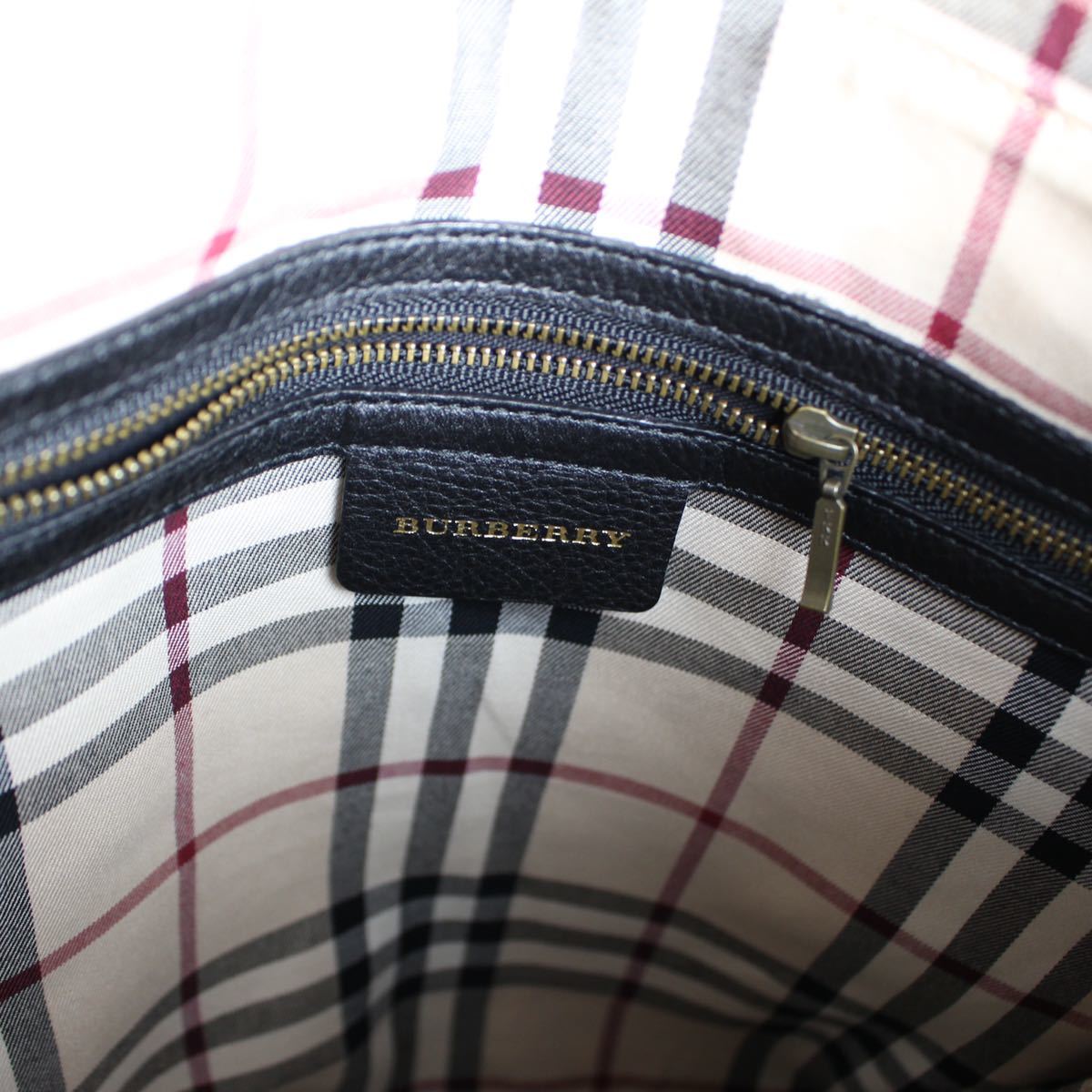 BURBERRY LOGO LEATHER TOTE BAG/バーバリーロゴレザートートバッグ