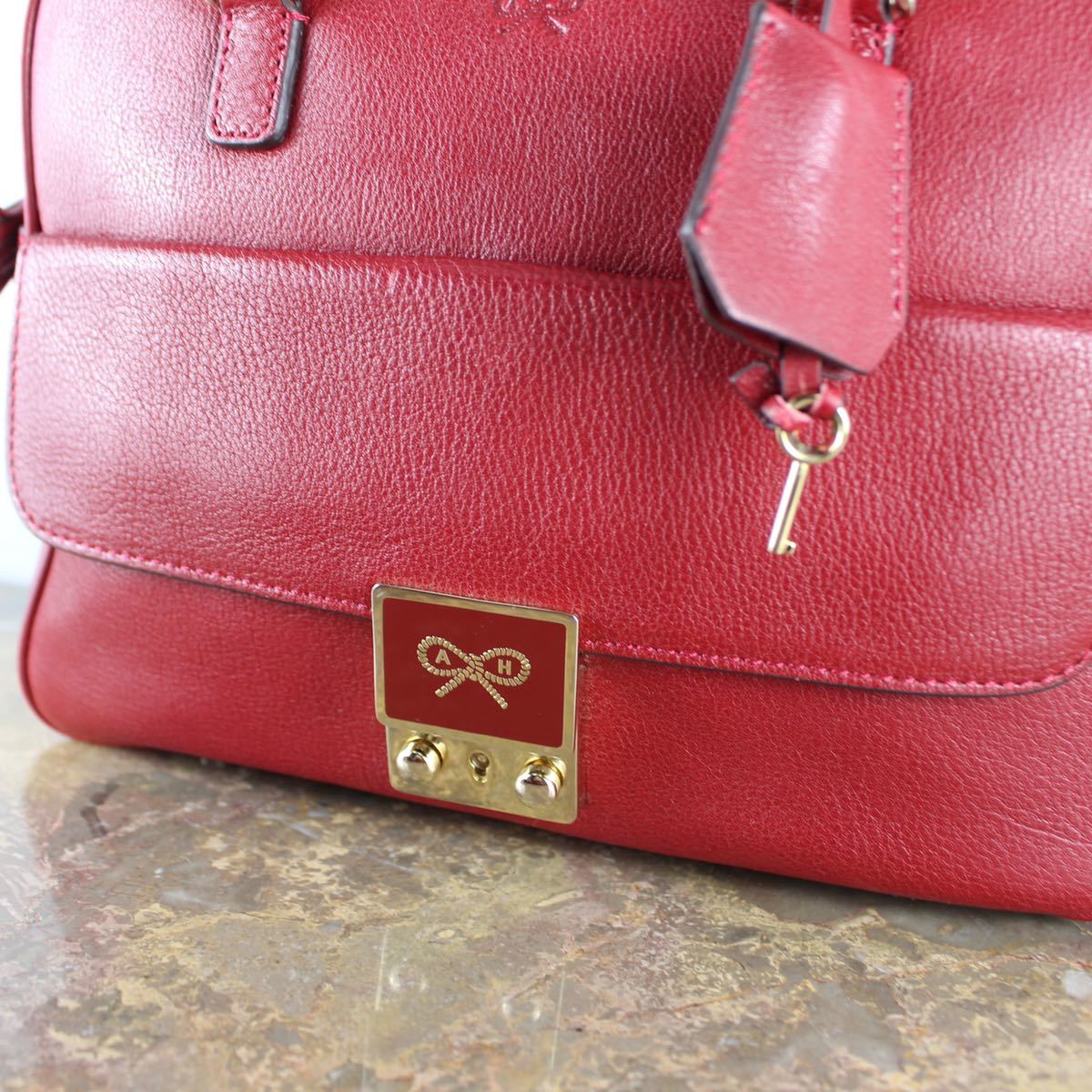 ANYA HINDMARCH CARCAR LEATHER 2WAY SHOULDER BAG/アニヤ ANYA HINDMARCH CARCAR LEATHER 2WAY SHOULDER BAG/アニヤ