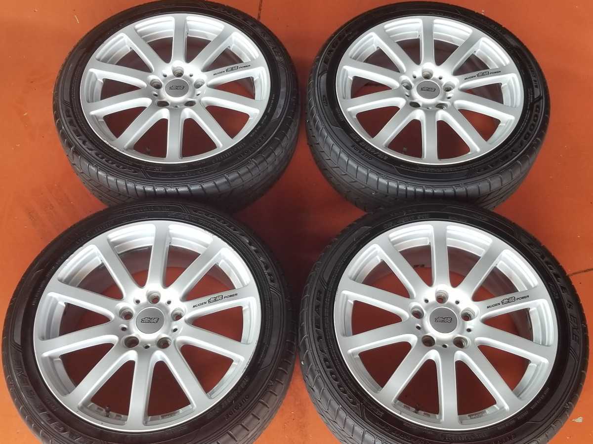 ☆中古 希少☆無限 MUGEN NR 17×7JJ +53 5H PCD114.3 グッドイヤー 215