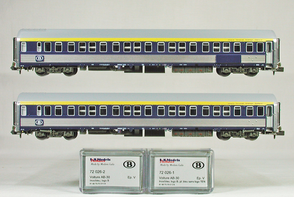 L.S.MODELS #72026 SNCB( Belgium National Railways ) AB30 type . push car 2. set * special price *