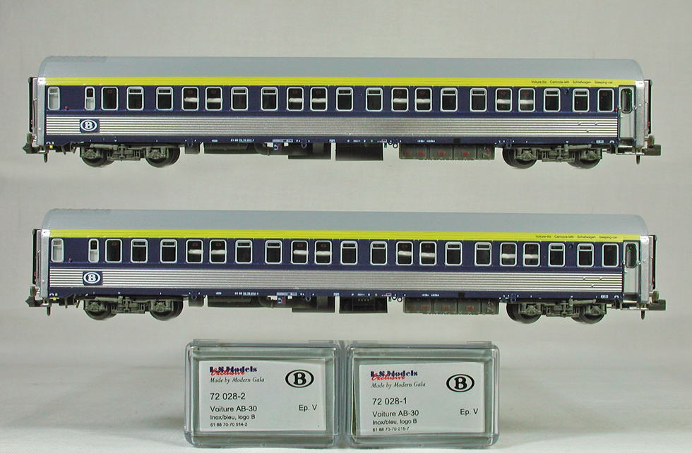 50%OFF L.S.MODELS #72028 ● 価 特 2輌セット ● AB30型寝台車 SNCB(ベルギー国鉄) 外国車輌