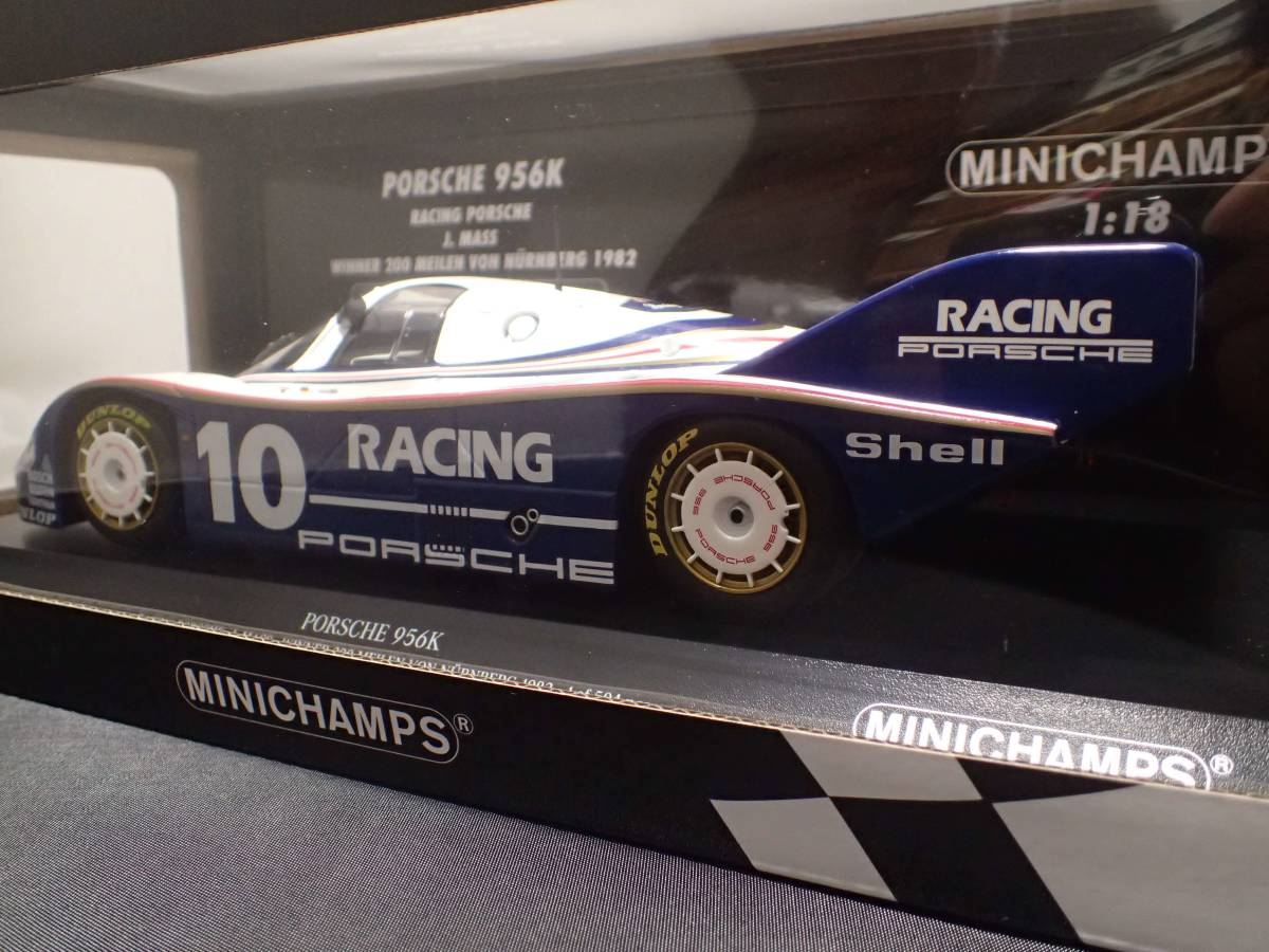 1/18 ミニチャンプス ポルシェ 956K RACING PORSCHE No.10 200 MEILEN VON NURNBERG 1982 1st(PMA,MINICHANPS,限定504台)_画像3