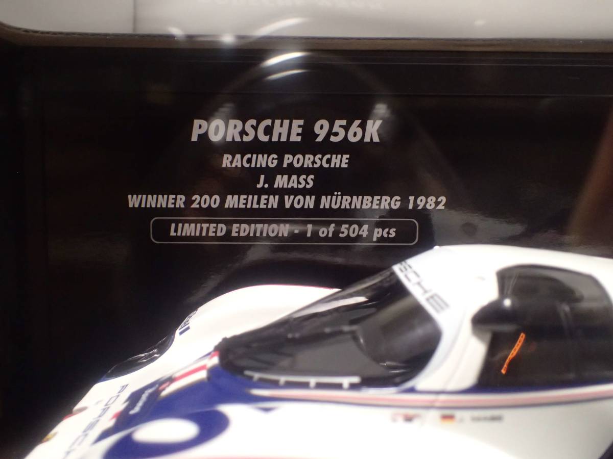 1/18 ミニチャンプス ポルシェ 956K RACING PORSCHE No.10 200 MEILEN VON NURNBERG 1982 1st(PMA,MINICHANPS,限定504台)_画像7