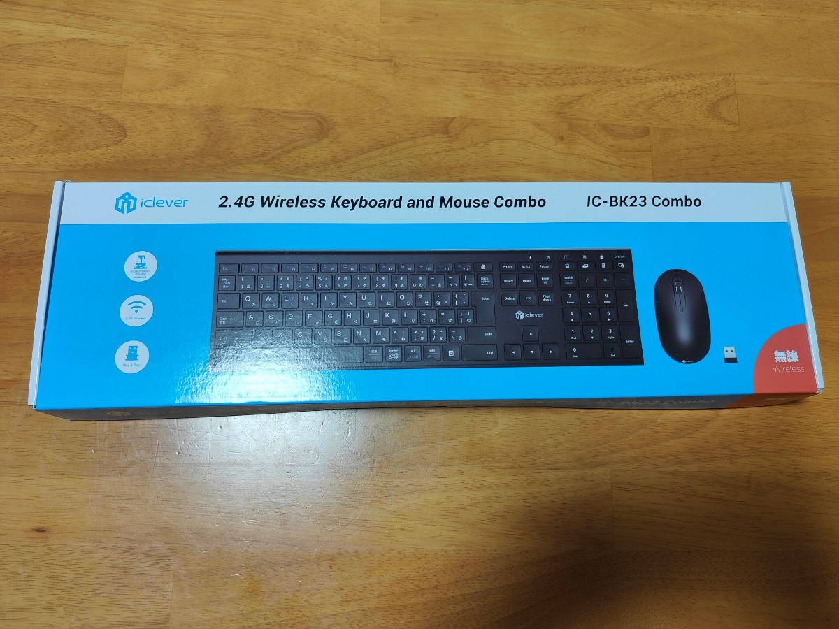 新品 iClever IC-BK23 combo ワイヤレスキーボード マウスセット Bluetooth 充電式