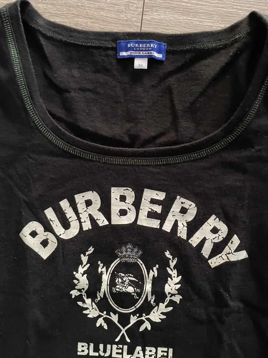 BURBERRY LONDONバーバリーTシャツ カットソーブラック黒 トップス