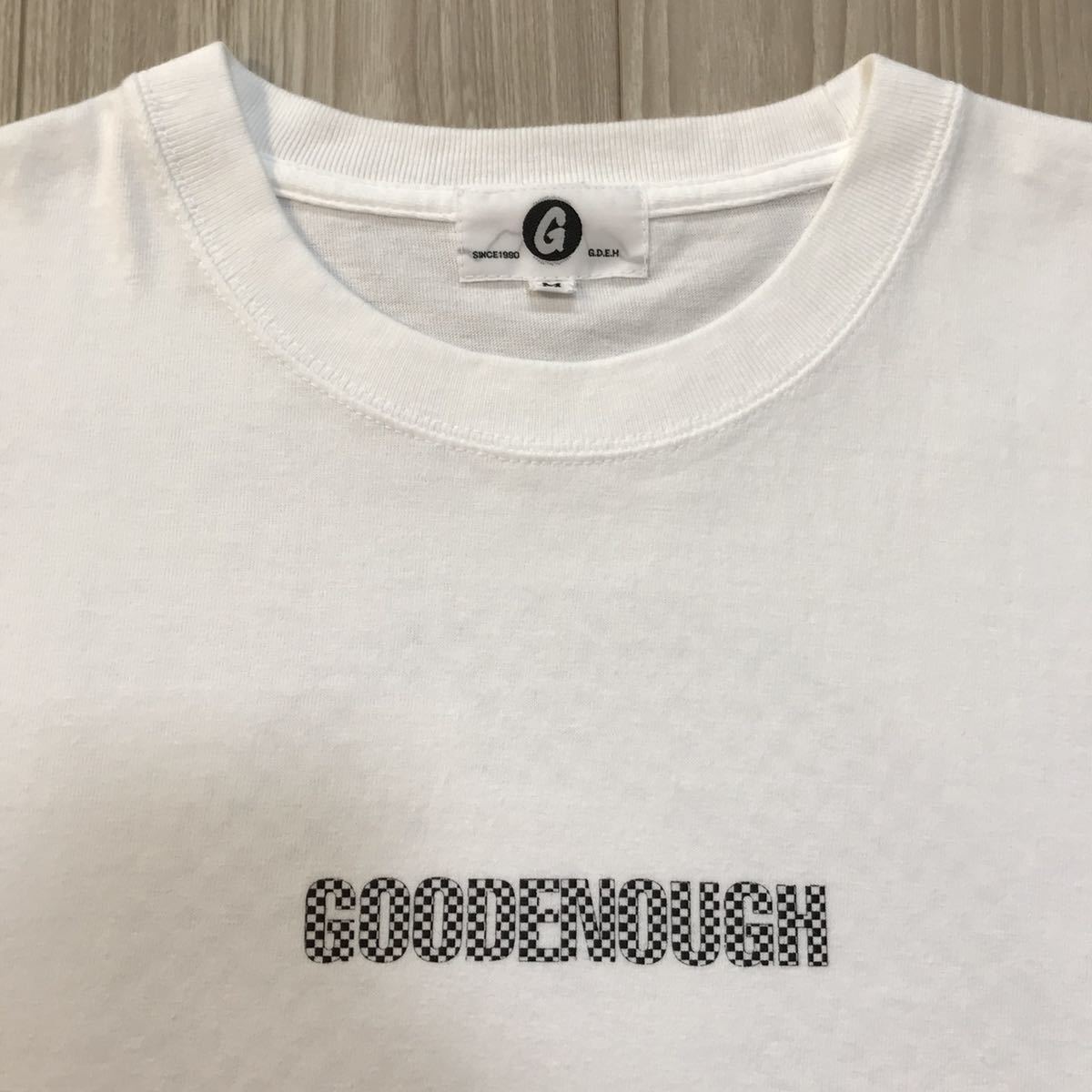 ほぼ新品GOODENOUGH グッドイナフ ビンテージTシャツ チェッカー グラムgサークル ロゴ シャツ ロンT藤原ヒロシ フラグメント デザインAFFA_画像6