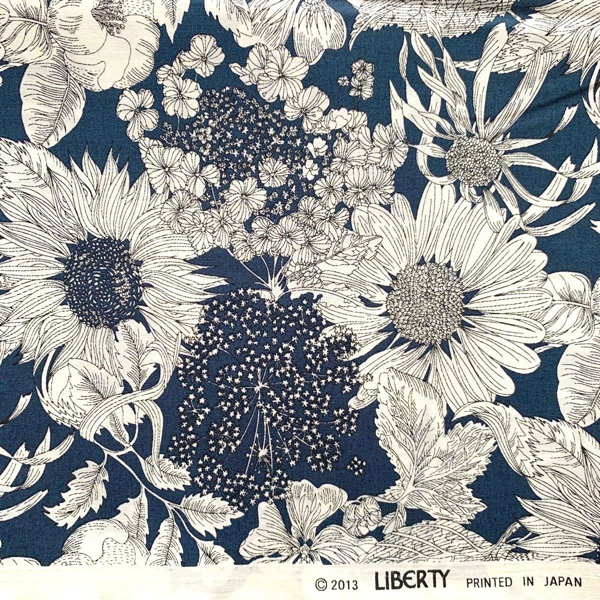 LIBERTY リバティプリント タナローン スウィム・ダンクレア　ネイビー　50cm