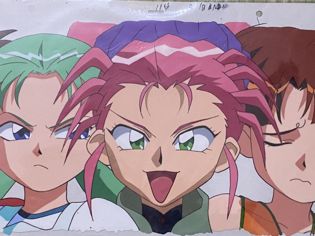  hard-to-find! that time thing # Tenchi Muyo white .. feather # large size cell picture autograph original picture that 3