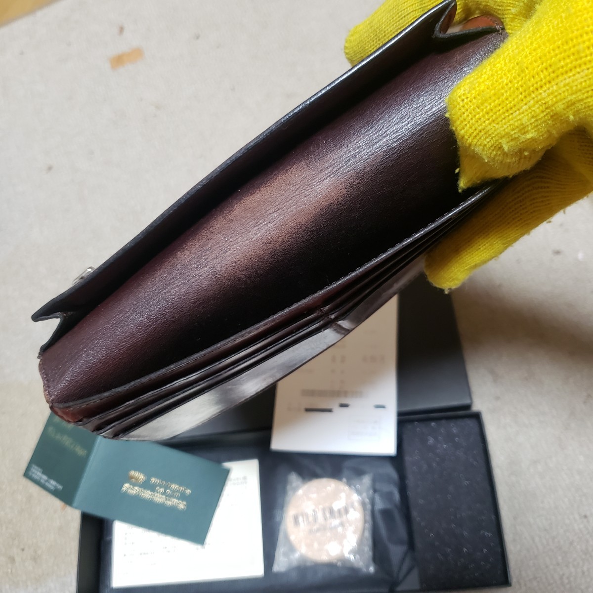 付属品完備 WILDSWANS ワイルドスワンズ SURFS one サーフス Ⅰ 長財布 wallet 薄型 leather皮革