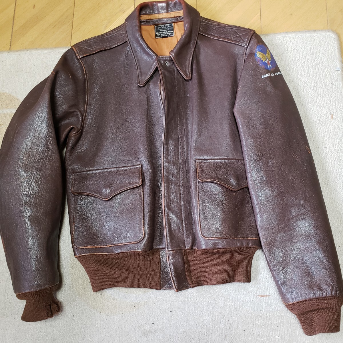 初期 REALMcCOY'S リアルマッコイズ A-2 馬 ホースハイド leather レザー jacket ジャケット 皮革