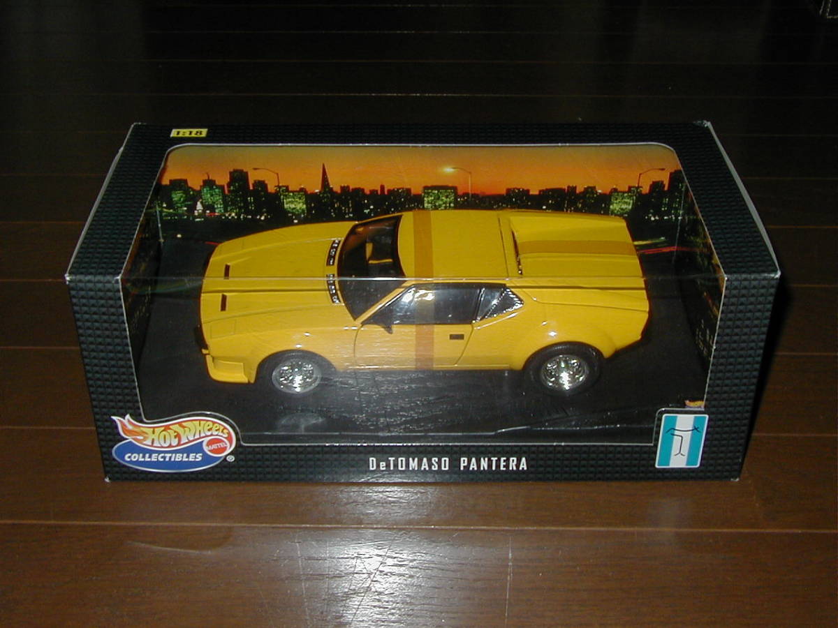 Mattel HOT WHEELS マテル ホットウィール 1/18 デトマソ パンテーラ イエロー DeTOMASO PANTERA FORD フォードマッスルカーデ・トマソGTS_画像1