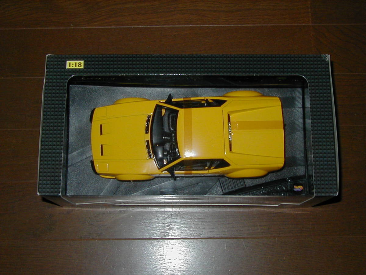 Mattel HOT WHEELS マテル ホットウィール 1/18 デトマソ パンテーラ イエロー DeTOMASO PANTERA FORD フォードマッスルカーデ・トマソGTS_画像3