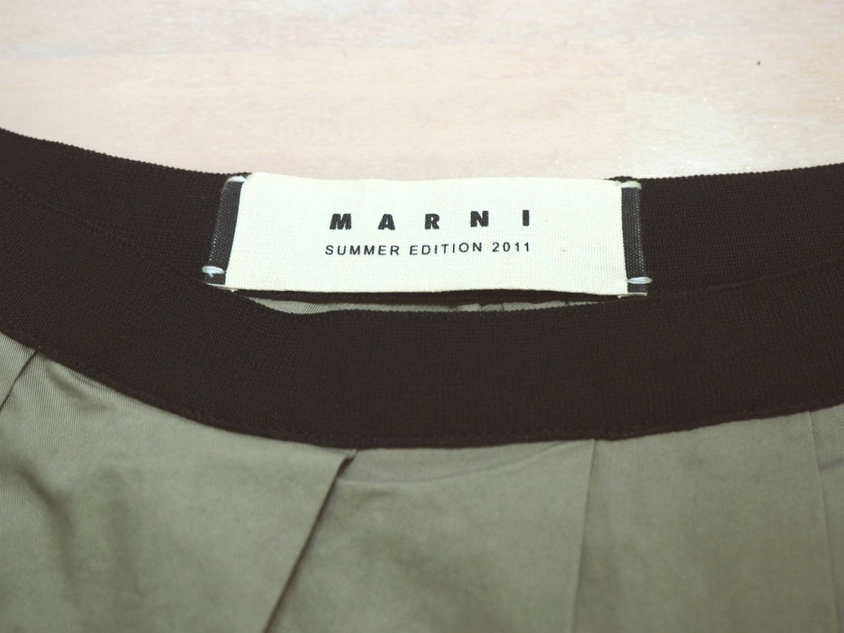 marni マルニ レディース 11SSプリーツスカート38カーキ_画像3