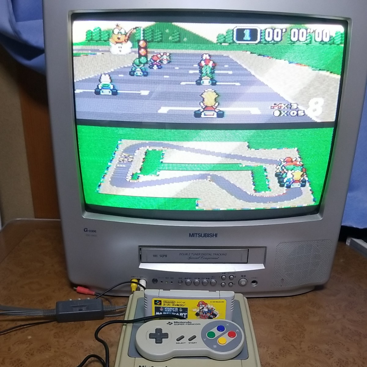 スーファミ一式とマリカー、ドンキー付郵パック代込