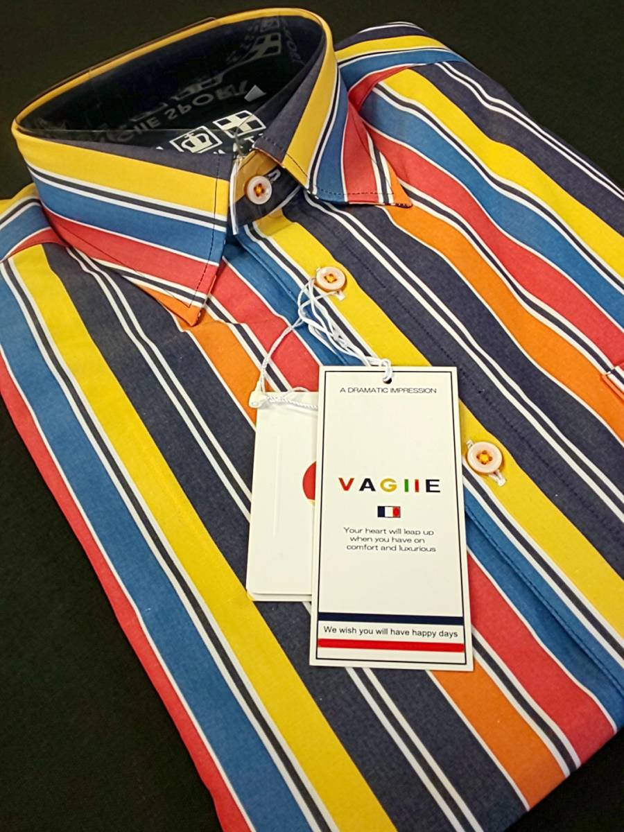 新品 SALE!! 特別価格 送料無料 VAGIIE バジエ レギュラーカラー シャツ 46 Mサイズ ゆったり ビジネス カジュアル 衣装 日本製 7120-1004