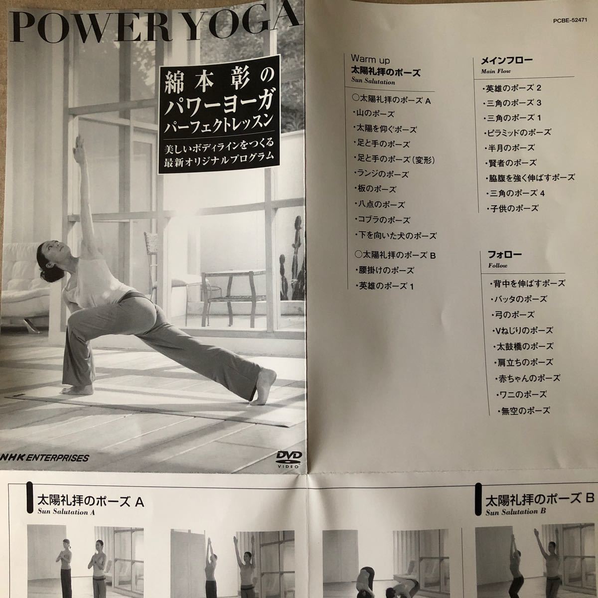 DVD 綿本彰のパワーヨーガ パーフェクトレッスン 再生不良箇所あり 美しいボディライン最新オリジナルプログラム ヨガ yoga