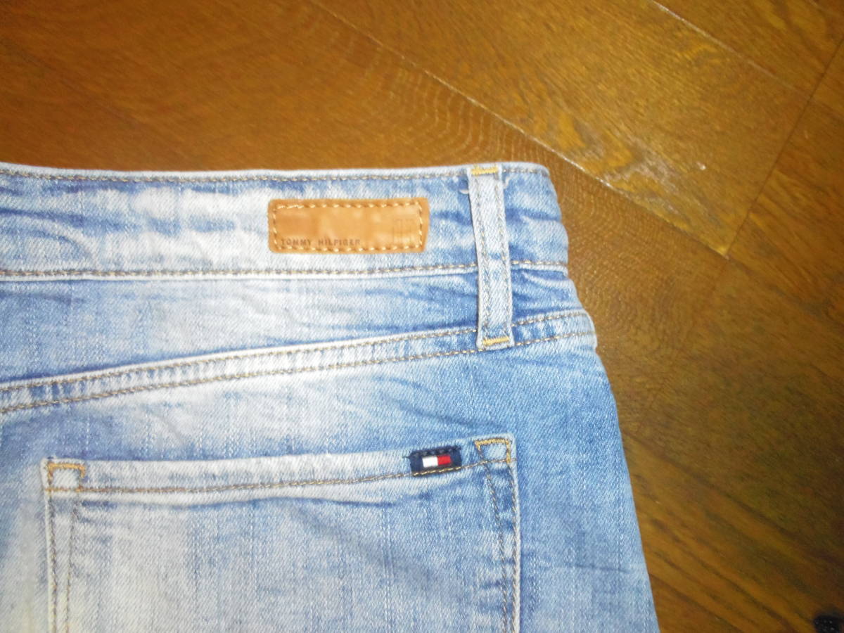 ユーズド♪(トミーヒルフィガー) TOMMY HILFIGER♪ウォシュツ加工ストレッチデニムスカート♪サイズ：サイズ6号♪_画像1