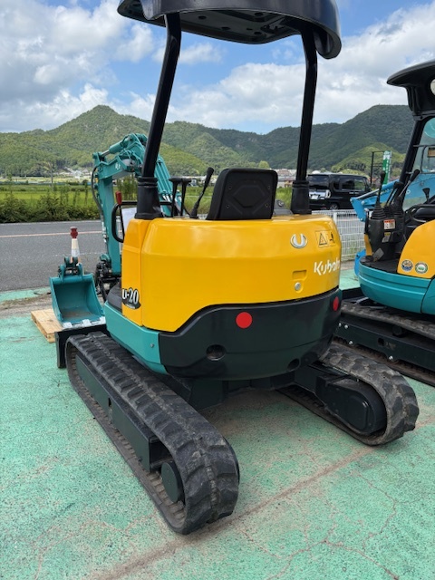 クボタU20 ミニユンボ 往復配管付 機械式ツカミ新品 倍速 2weyマルチ(縦横)1855時間 ★連休中営業_画像6