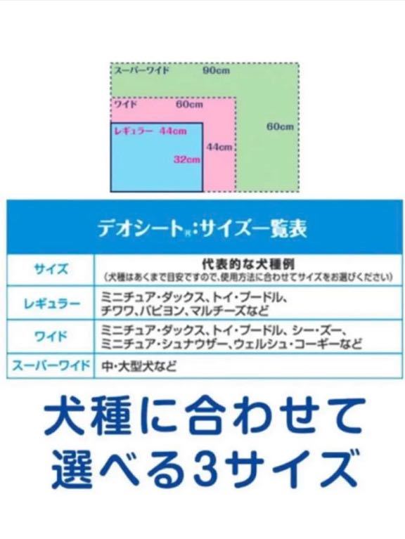 【送料込み】【新品】デオシート しっかり超吸収 無香消臭タイプ ワイド ジャンボパック×4個【パッケージ変更中】_画像6