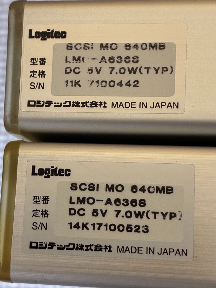 通電確認済みジャンク扱い logitec ロジテック MOドライブ MO 640MB LMO-A636S_画像6