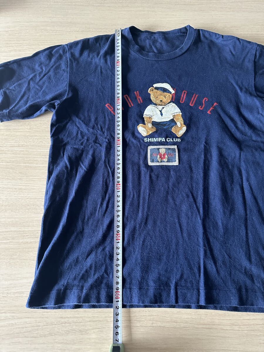 ピンクハウス　クマさん柄半袖Tシャツ　ネイビー_画像6
