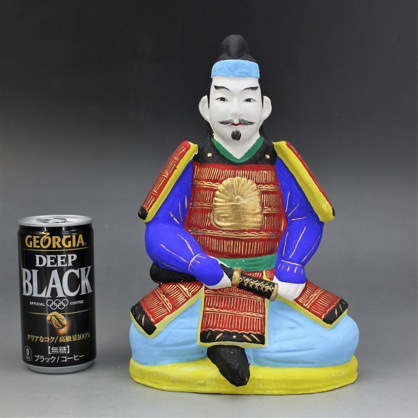 土人形 骨董品 武将 Yahoo!オークション - C-553 葛畑 土人形 楠木正成 高さ23センチ