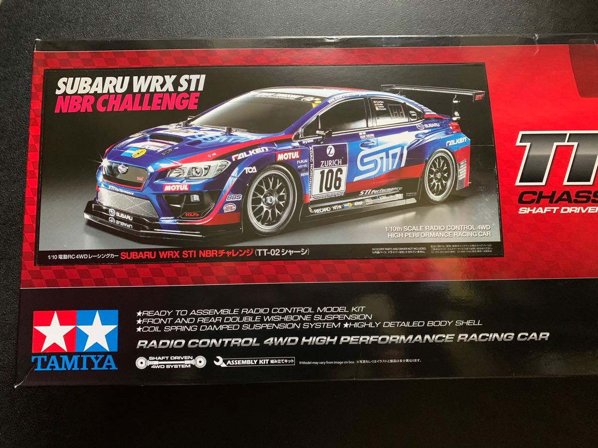 ★未使用★タミヤ 1/10 電動RC No.645 SUBARU WRX STI NBR チャレンジ ( TT-02シャーシ ) 