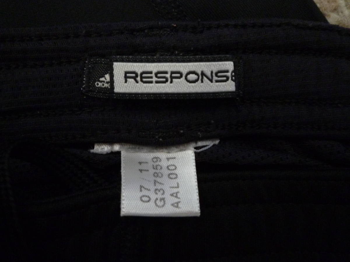  Adidas RESPONSE stretch .FORMOTION pants black × white 