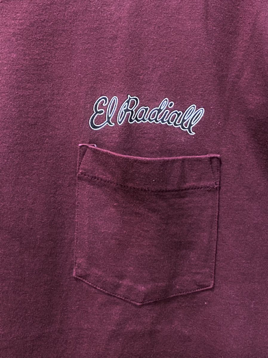 RADIALL 日本製 S/S POCKET TEE size:S エンジ ラディアル ロゴ プリント ポケットTシャツ 半袖 ポケT_画像5