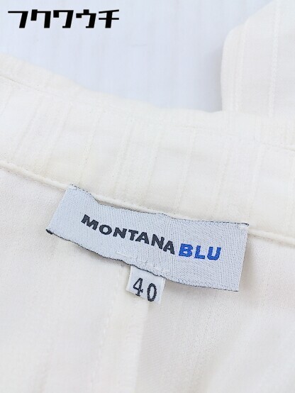 ◇ MONTANA BLU モンタナブルー イタリア製 1B 長袖 テーラードジャケット サイズ40 オフホワイト レディース 1108100000995_画像3