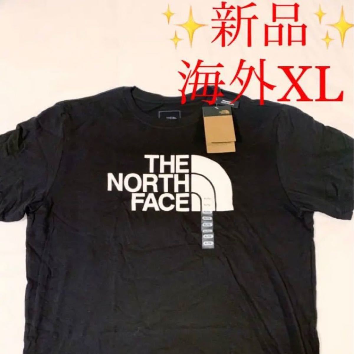 ★新品★ The North Face ハーフドームロゴ　Tシャツ 半袖 XL  ザノースフェイス　ビッグロゴ　海外　黒T 海外