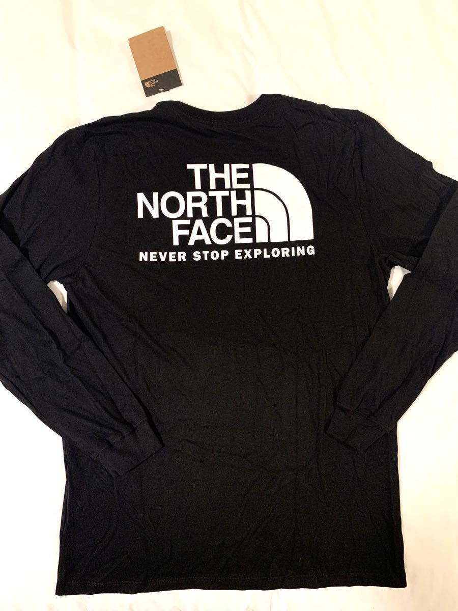 ★新品★ The North Face ビッグロゴ 長袖 ロンT ブラック L ノースフェイス　ブランドロゴ　ハーフドーム　人気