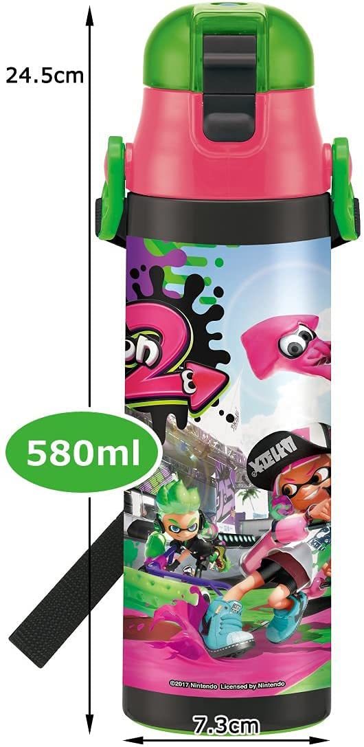 新品 送料無料 スケーター 子供用 直飲み 水筒 ステンレス 580ml スプラトゥーン 2-A ダイレクトボトル　超軽量　