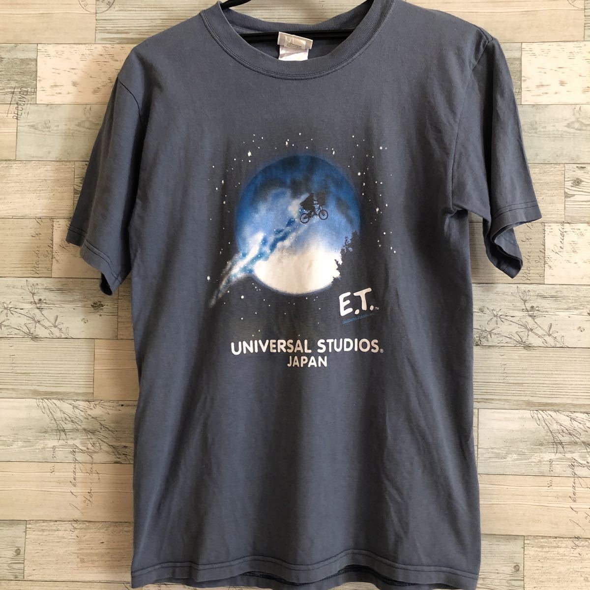 USJ UNIVERSAL STUDIOS JAPAN E.T プリント ビンテージ 半袖Tシャツ_画像1