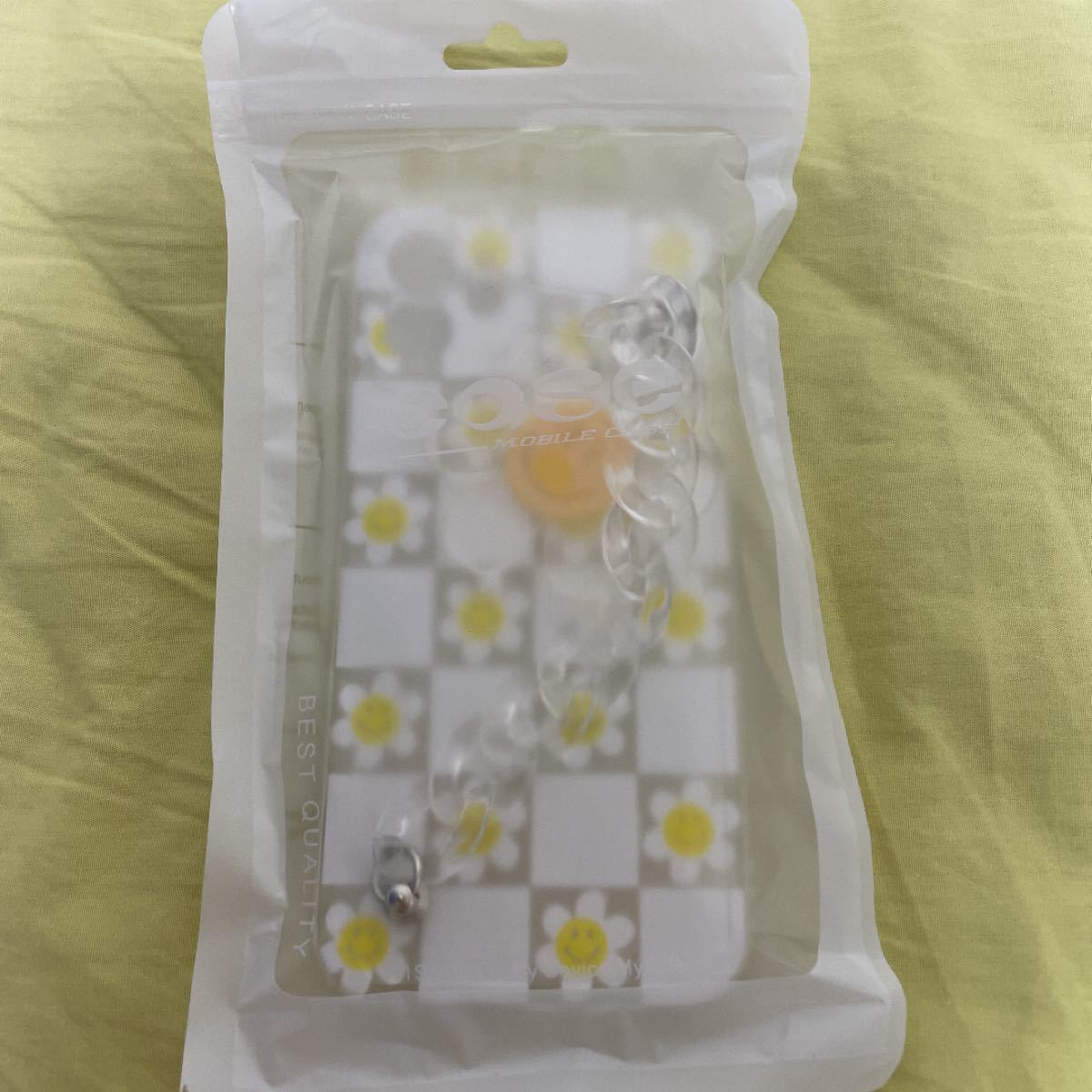 【新品】iPhone11 スマホケース　スマイル　flower 花 落下防止
