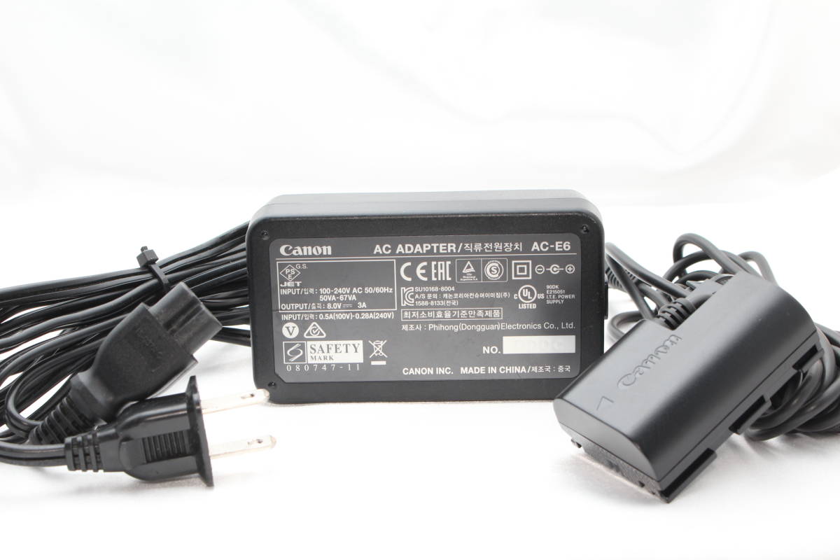 ★【純正】 Canon ACK-E6 ACアダプターキット AD-E6 DCカプラー AC-E6 コンパクトパワーアダプター 5DIII 5DII 6D 7D 70D 60D 20210826_画像1